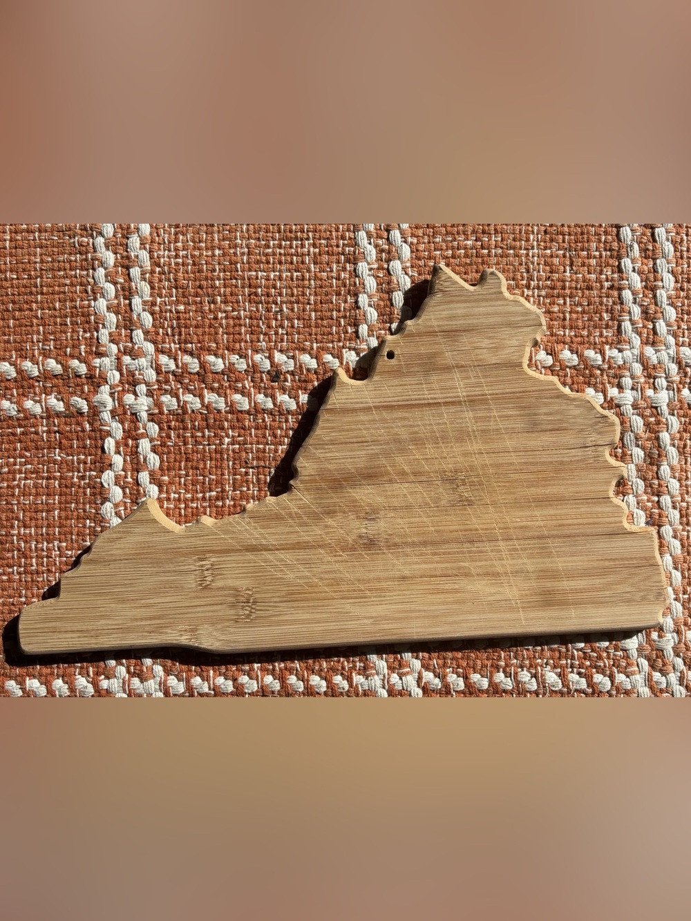Totally Bamboo Virginia State Bamboo Wood Cutting Board Size 16 1/2”L